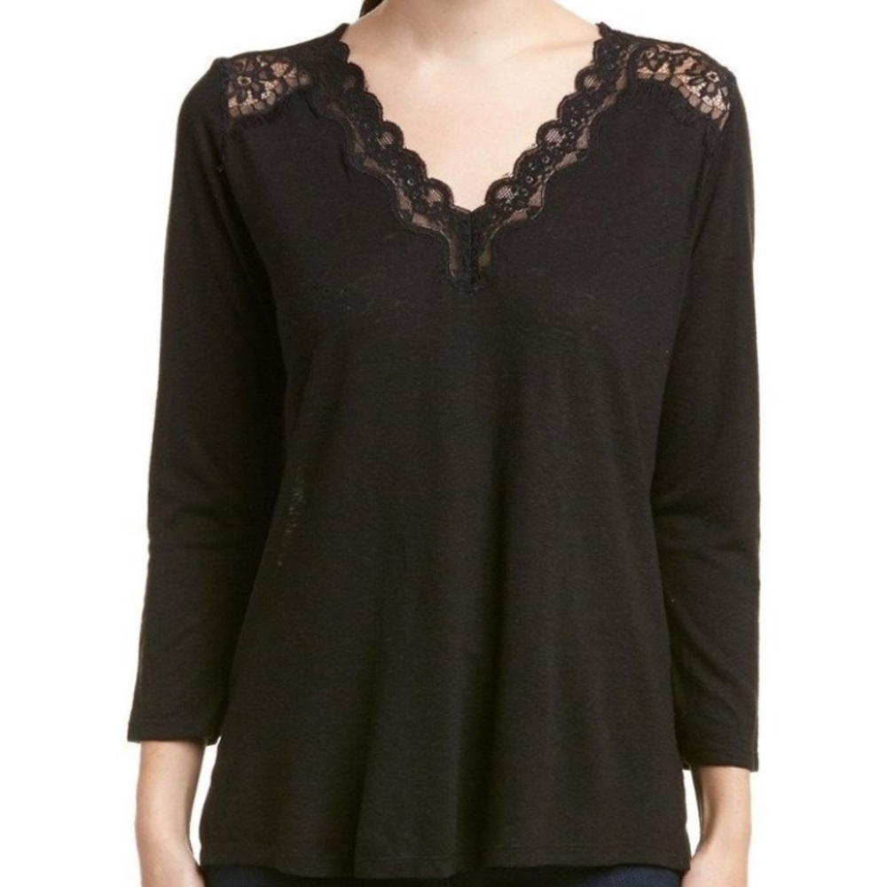 NYDJ Black 3/4 sleeve with lace